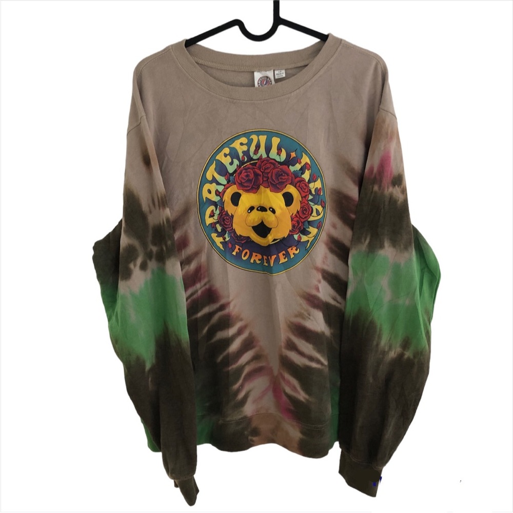 Grateful Dead Tie Dye Crew Neck Sweater